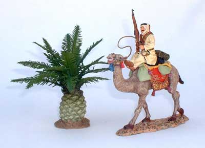 JG Miniatures - S16 - Young Palm Tree (jeune palmier) - diorama avec figurine King and Country au 1-30ème